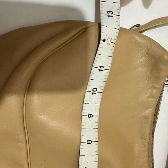 La Marthe nude color Leather Shoulder Bag - Picture 13 of 14